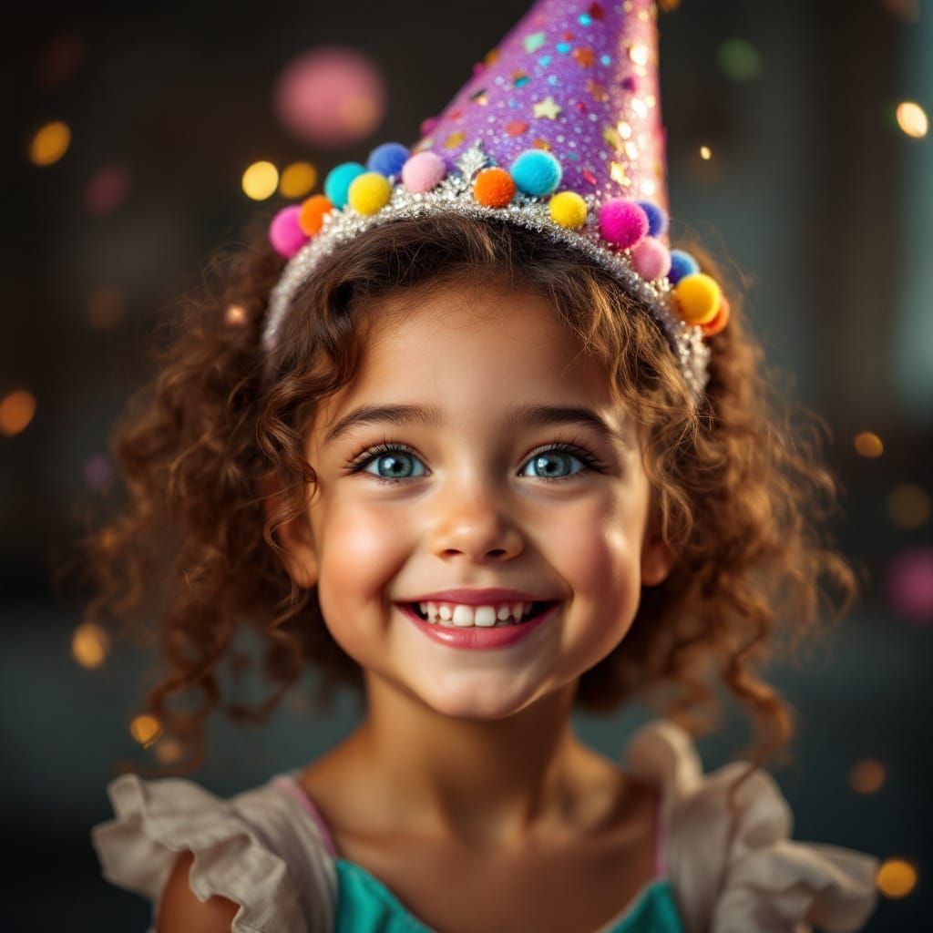 Surreal Birthday Celebration in Hyper-realistic Digital Art