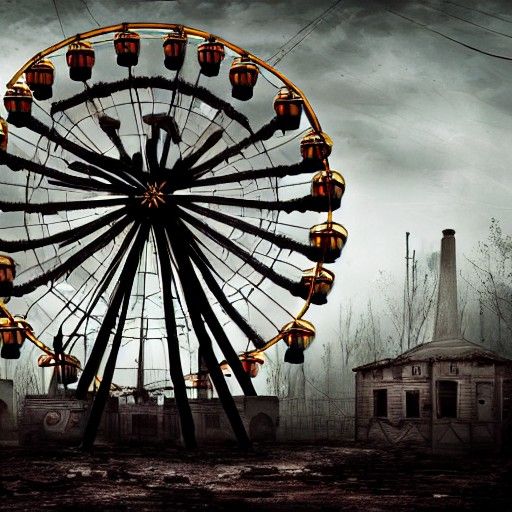 Creepy Abandoned Carnival in Post-Apocalyptic Nightmare