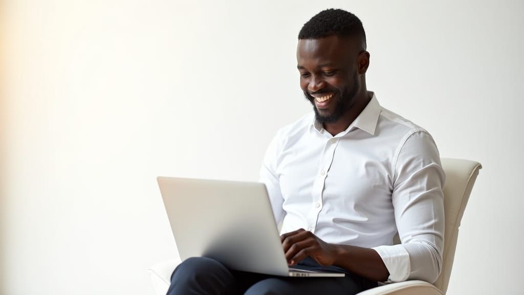 Happy African Man Reviews Credit Report