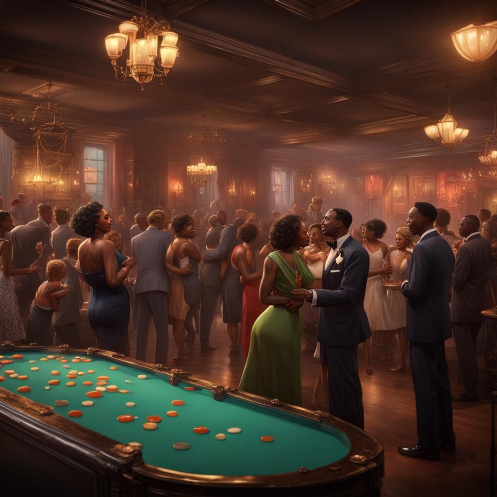 Harlem Rent Party in the 1940s, Hyperrealistic Art