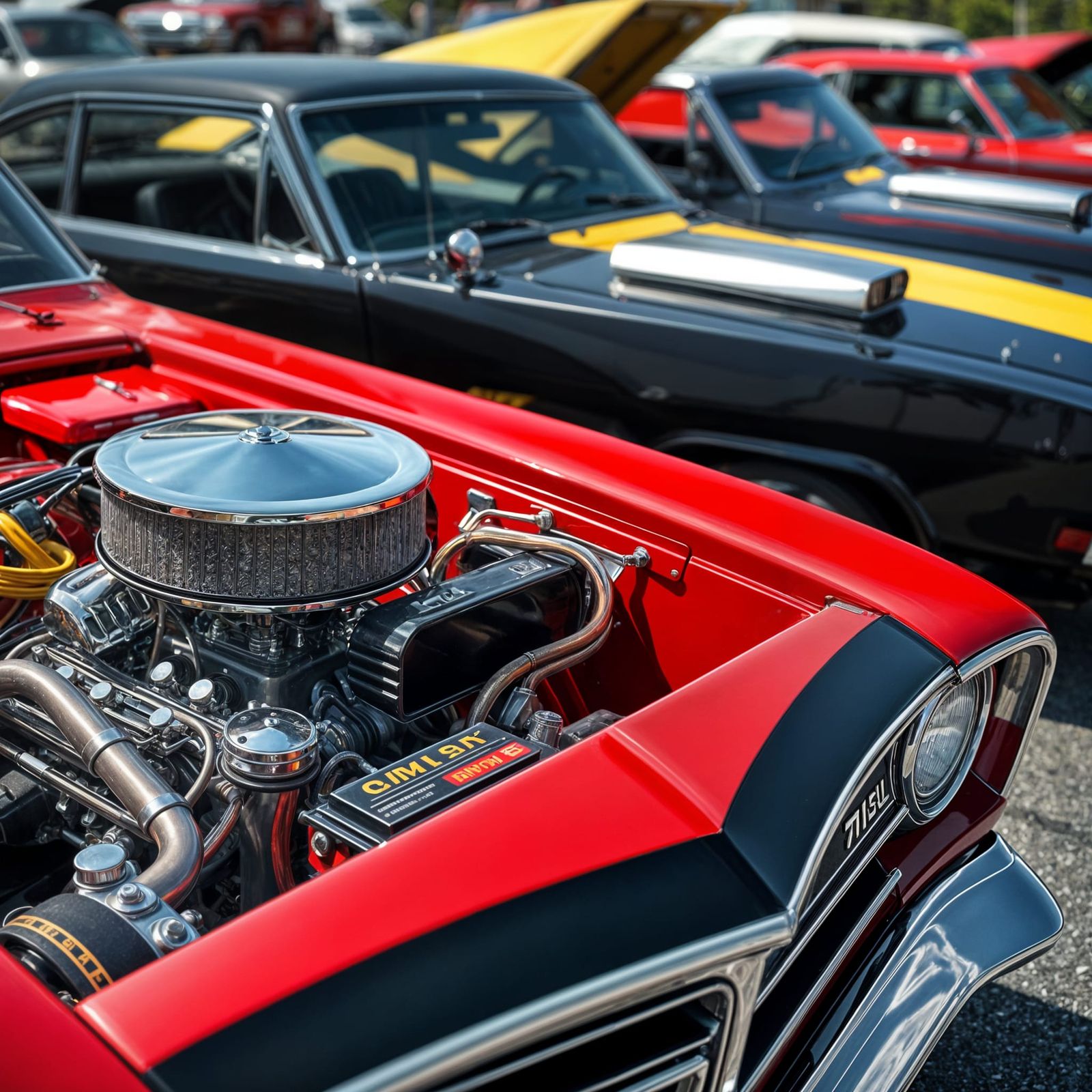 Vibrant Graffiti Art of Classic Muscle Cars