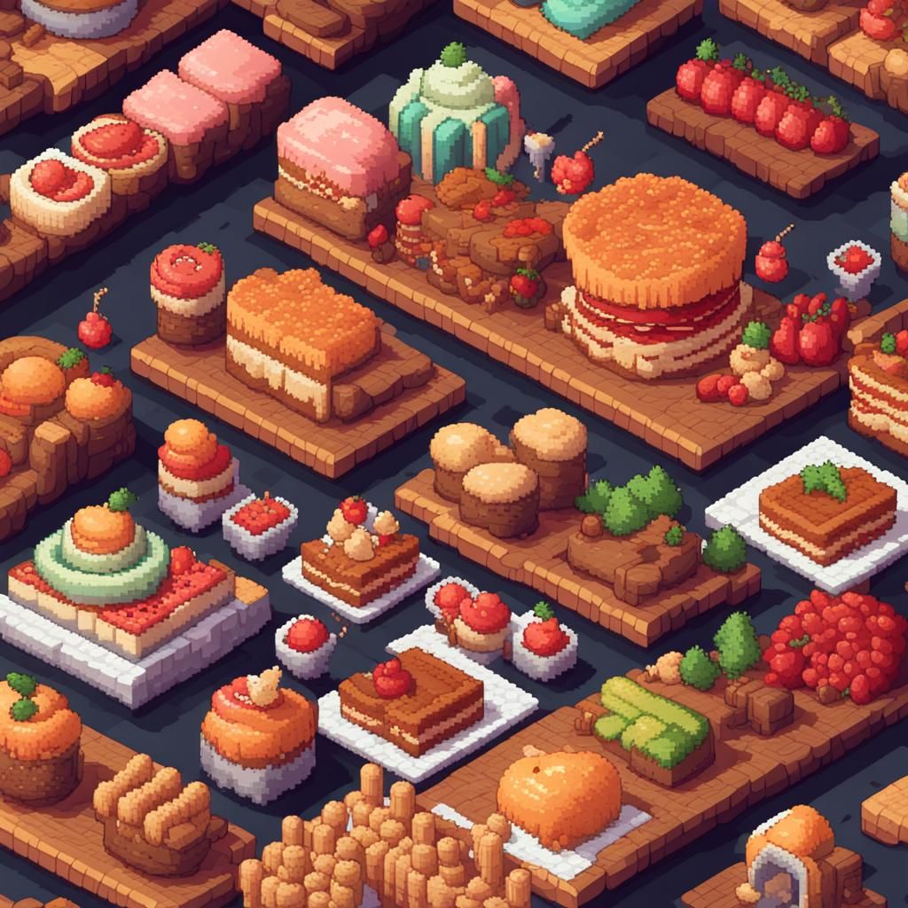 Pixel Art Fantasy Food Festival