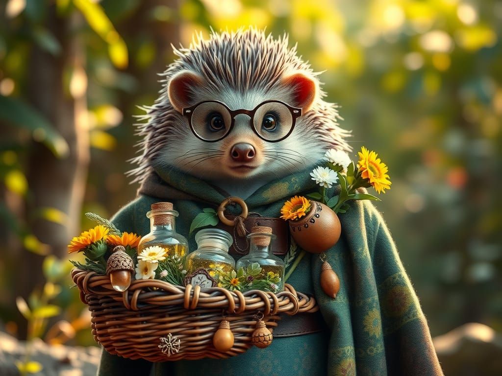 Enchanted Forest Healer in Whimsical Style