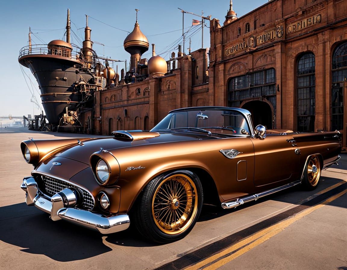 Steampunk Precisionism: Classic Ford Thunderbird