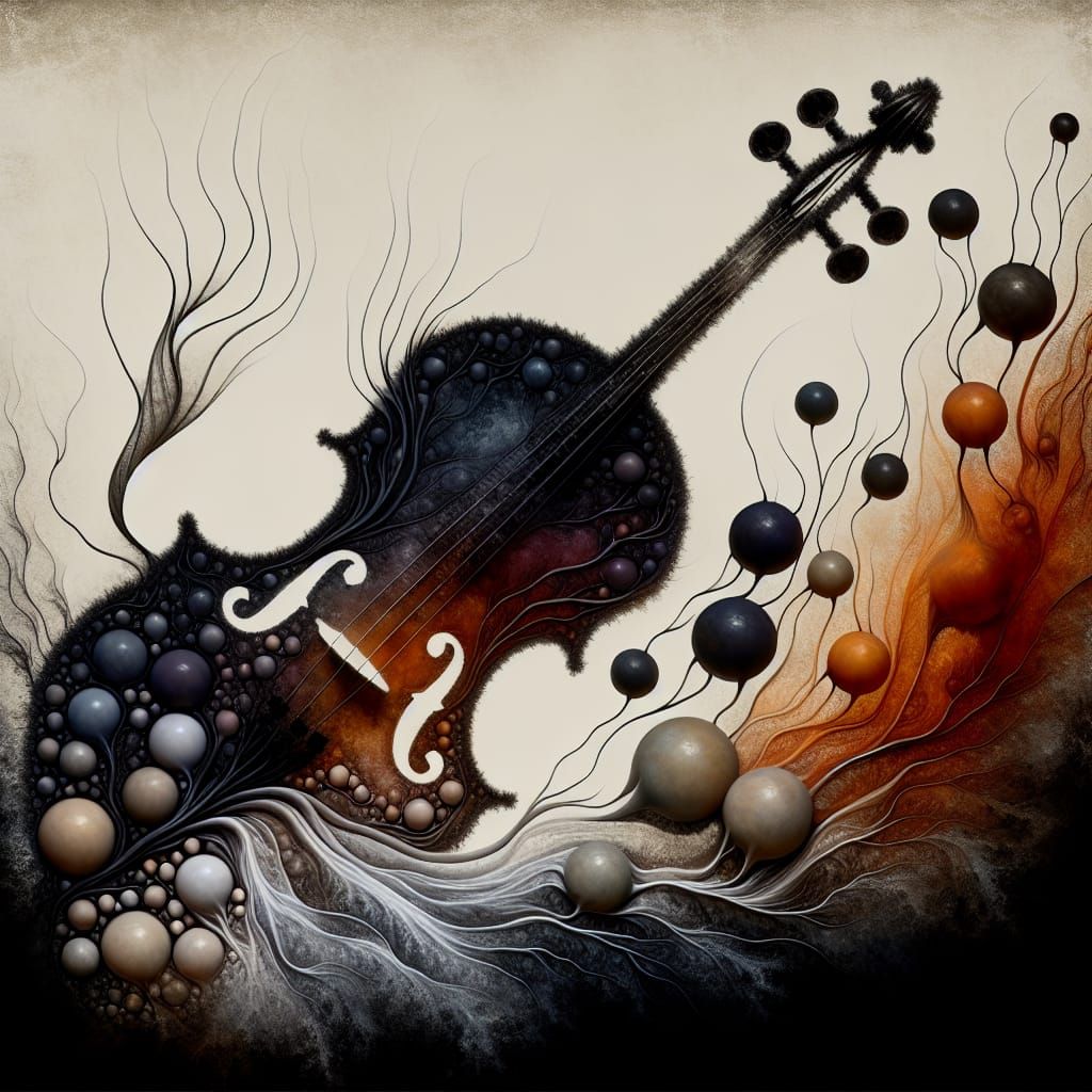 Twisted Silhouette Emerge as a Phantom Violin