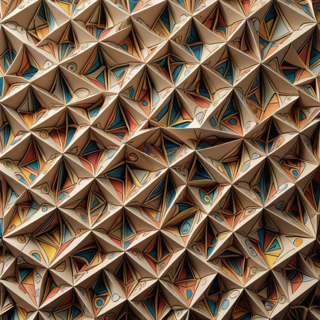 Origami-Inspired Meijer G-Function Artwork in Papercraft Sty...