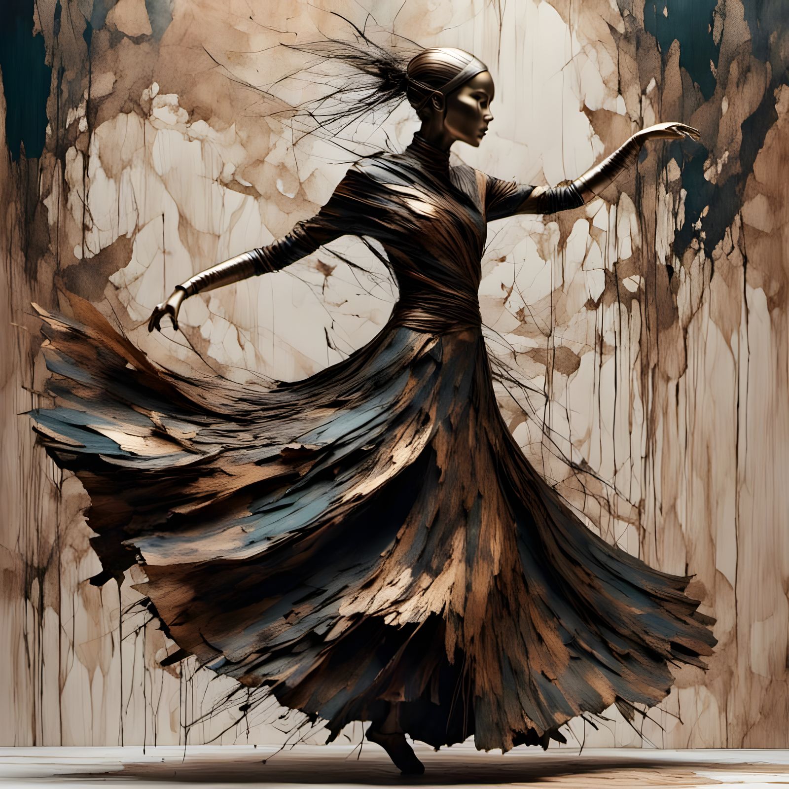 Beautiful Android Dancing with Texture