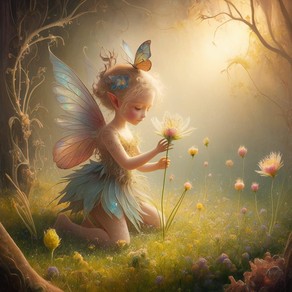 Enchanted Fairy in Whimsical Meadow
