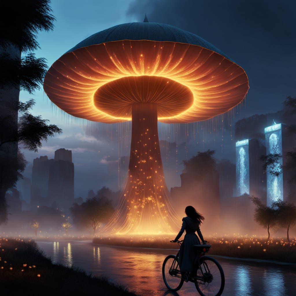 Enchanted Forest Runner in Soft Ethereal Light