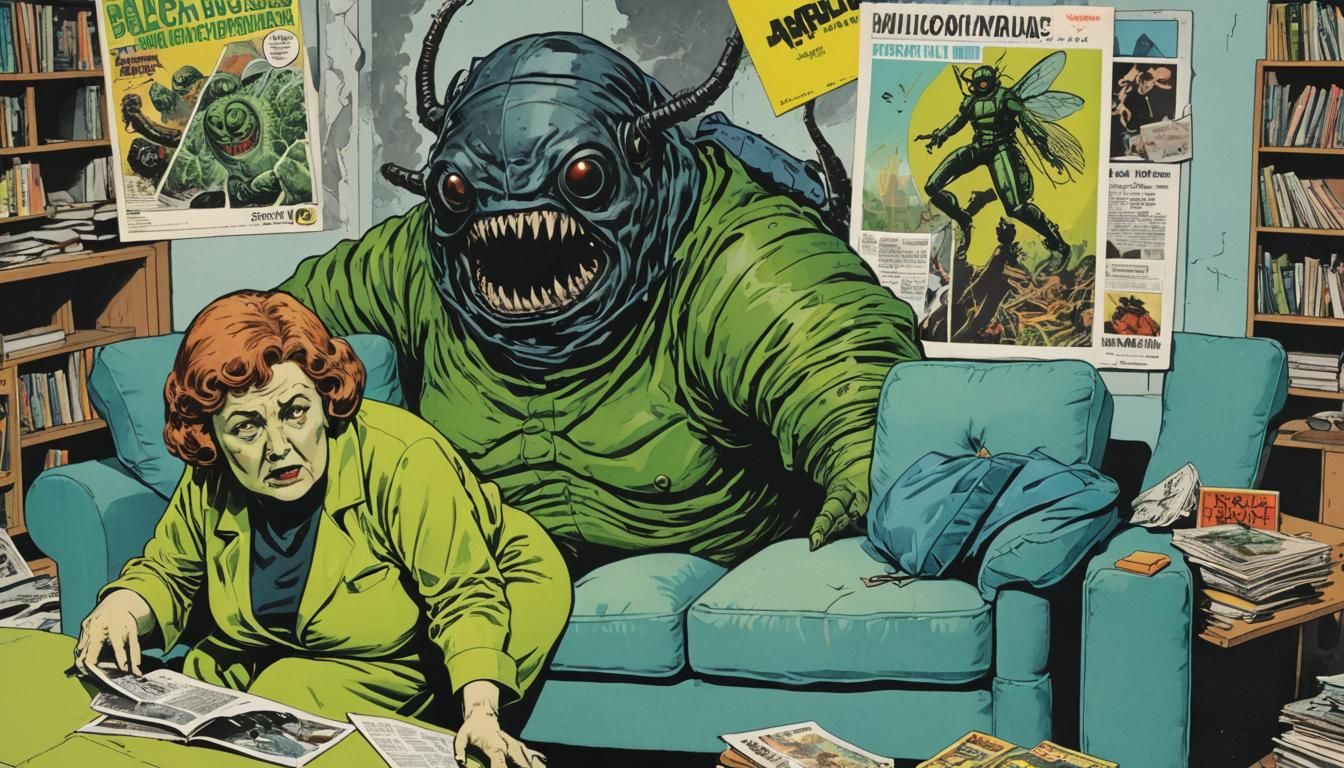 Radioactive Comic Book Battle in Polish Pop Art Style