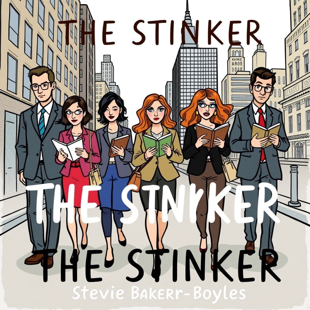 Disdainful Commuters on Morning Commute in Whimsical Book Co...