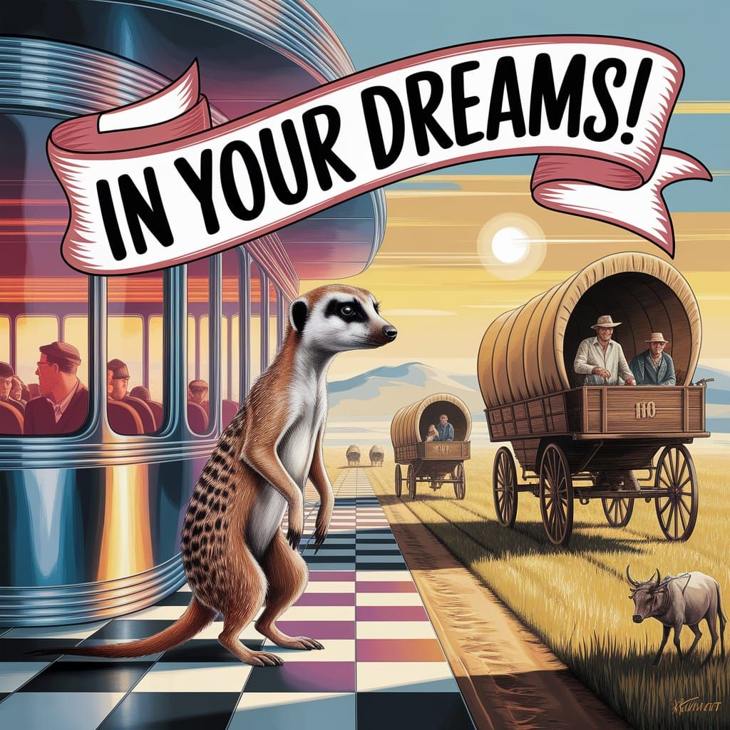 Meerkat's Dream: Gouache Painting of South African History