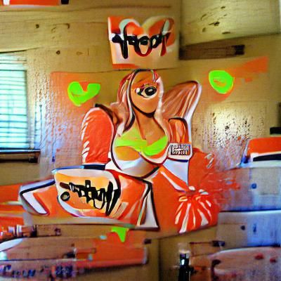 Vibrant Graffiti Pop Art Composition