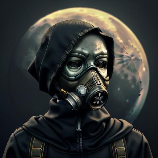 Biohazard Gas Masks in Overcast Whimsical 3D Scene