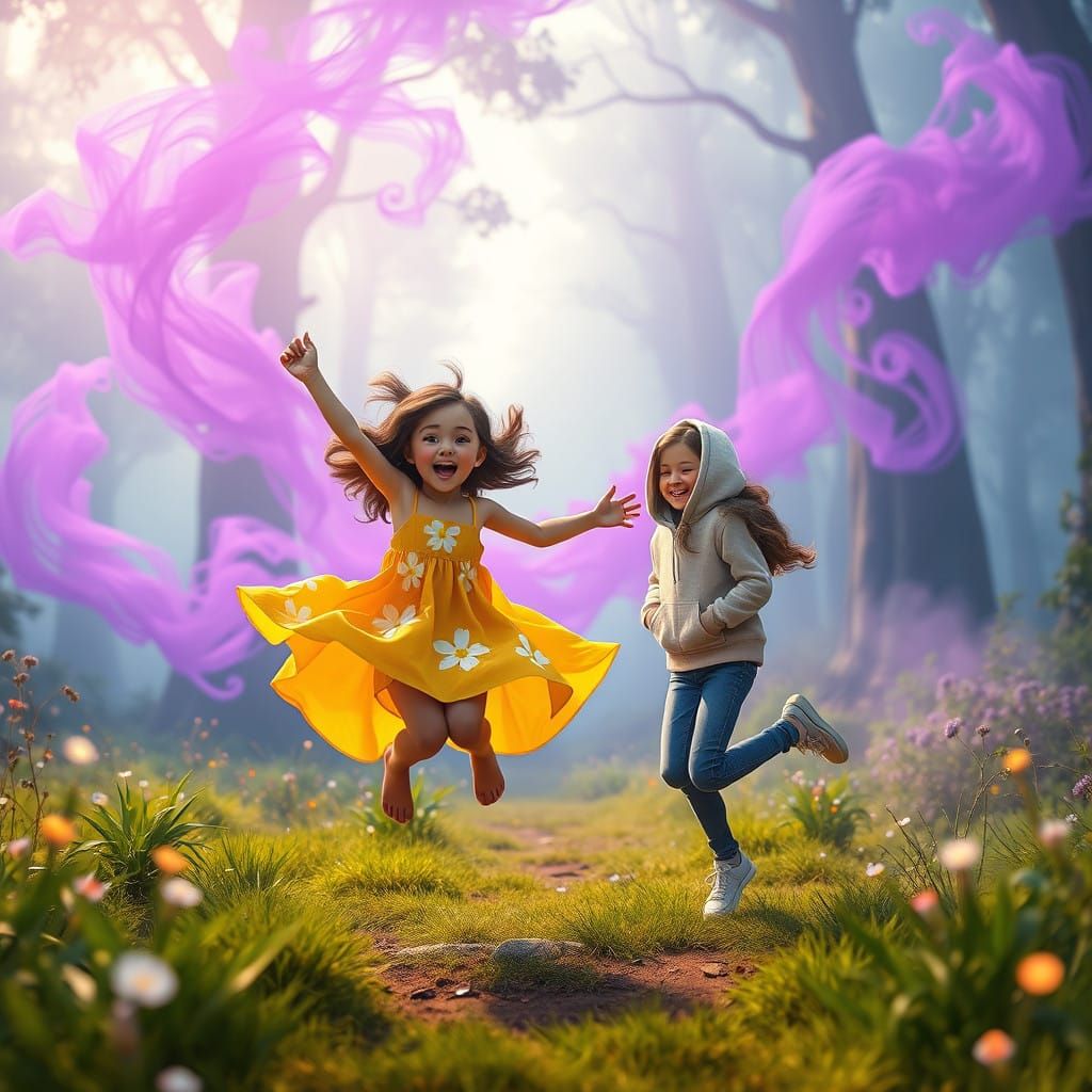 Infectious Joy Fills a Whimsical Forest Scene