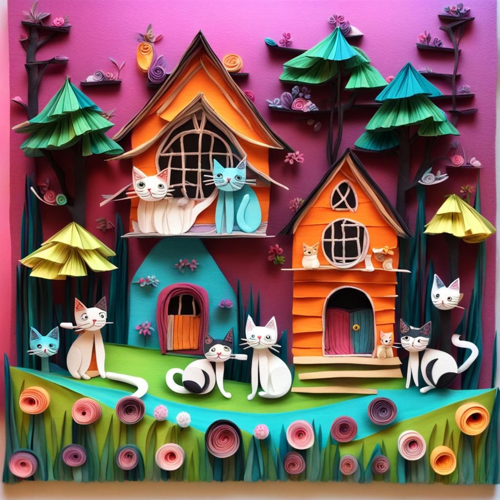 Paper cat house