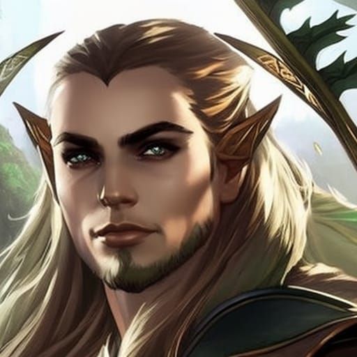 Fantasy Elf Ranger in Detailed Leather Armor