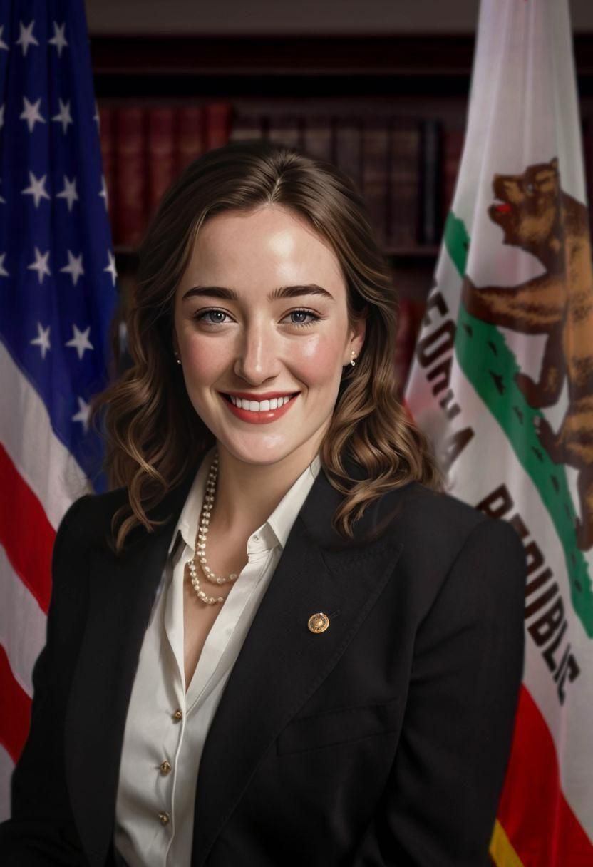 Kat Dennings in Library with Bear, Digital Rendering