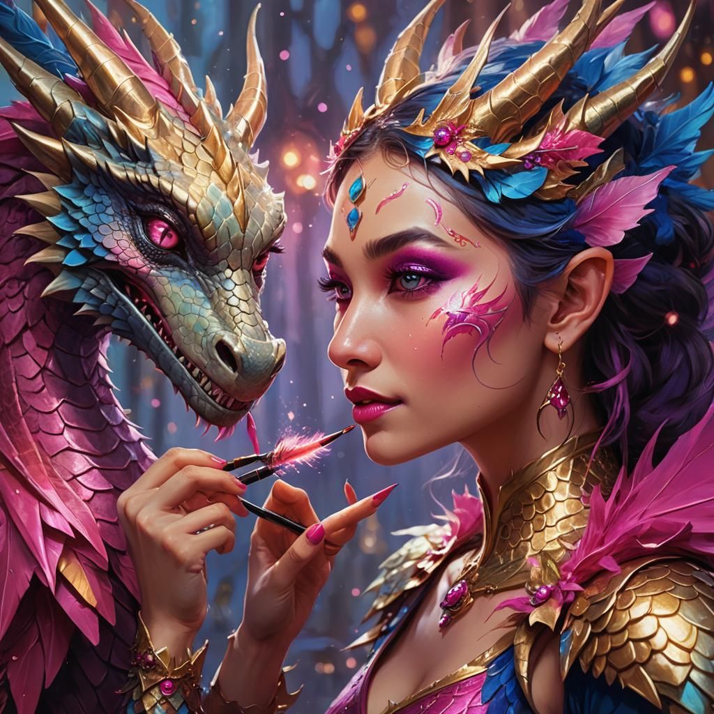 Dragon Beauty Portrait in Cinematic Fantasy Art