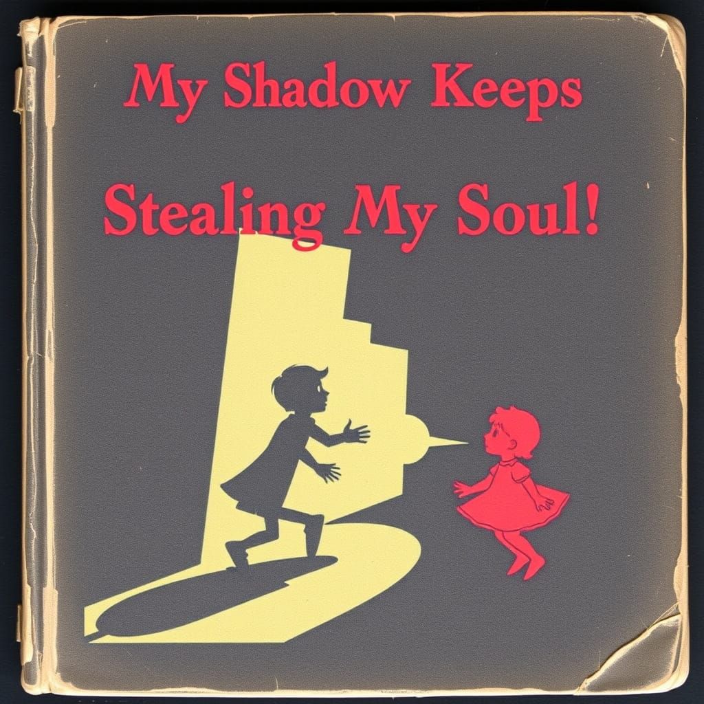 Vintage Children's Book Cover: My Shadow Stealing Soul