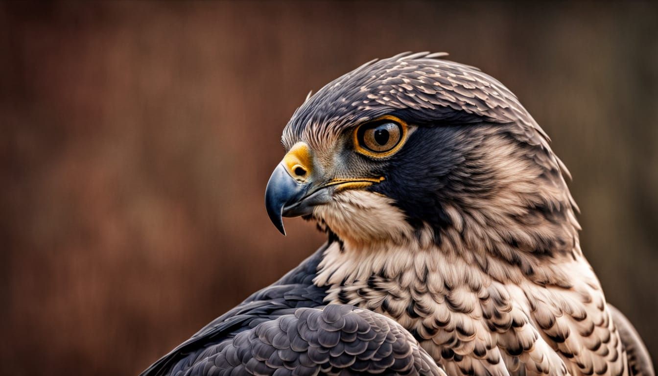 Peregrine Falcon Gentleman in Moody Cinematic Style