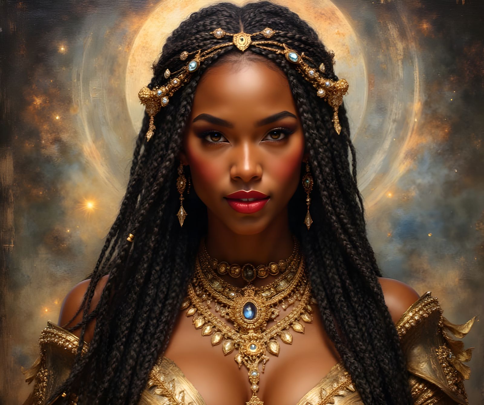 African Goddess Queen Kelly Rowland in Celestial Vogue Style