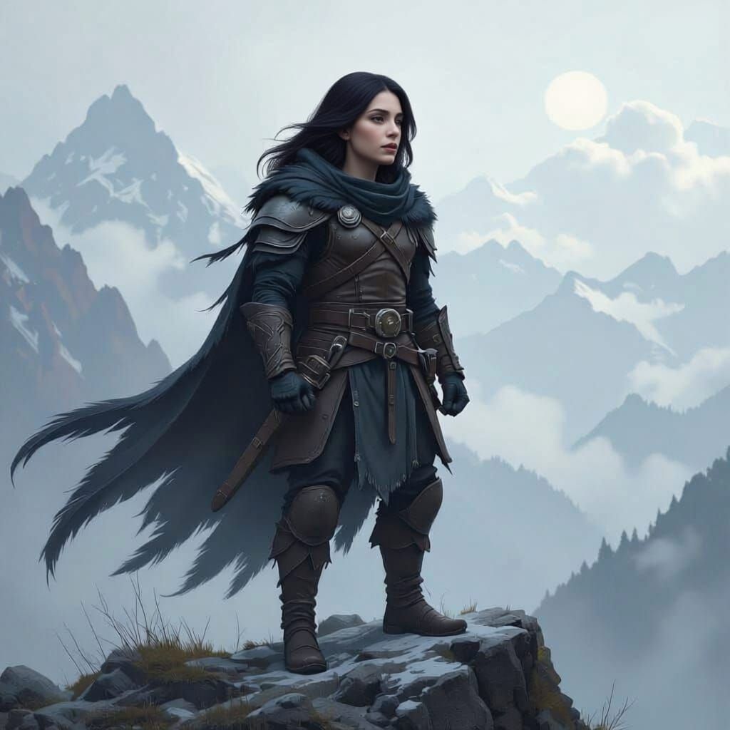 Aarakocra Fighter on Misty Mountain Peak