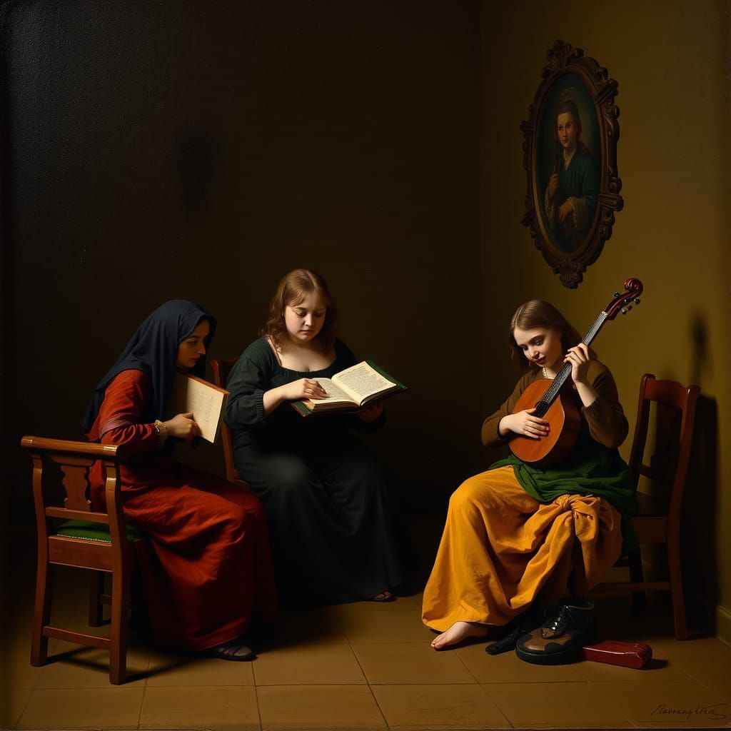 Johannes Vermeer, the music lesson 1655