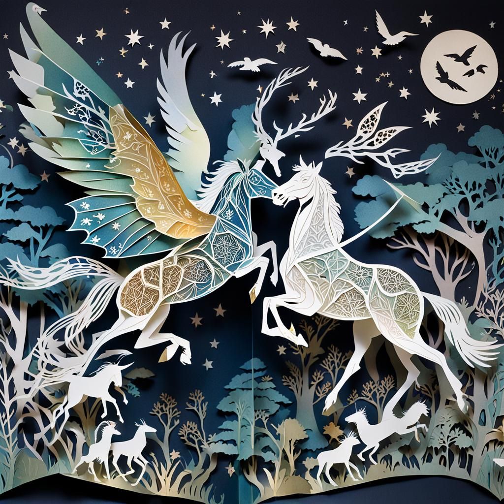 The Wild Hunt Illustrated as a Pop-Up Book