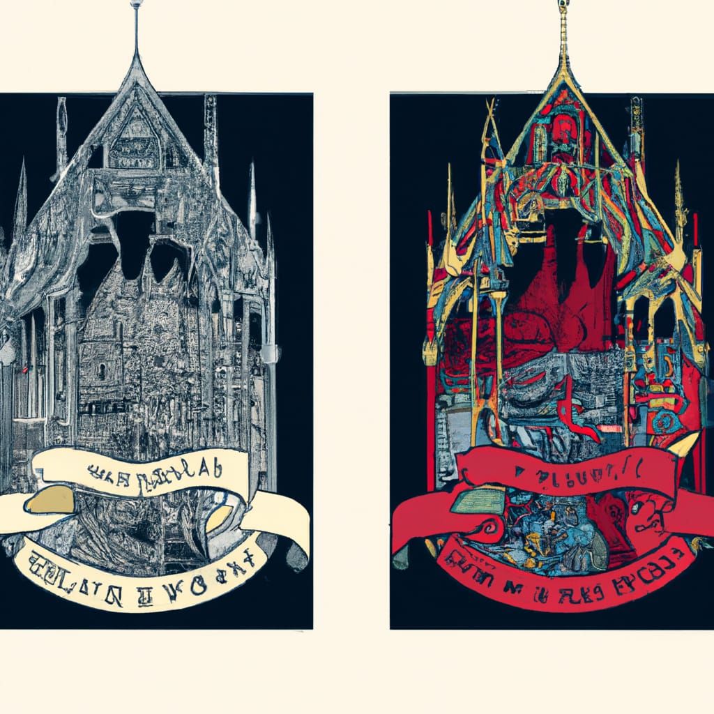 Neo-Romantic Rock Gig Flyer with Medieval Motifs