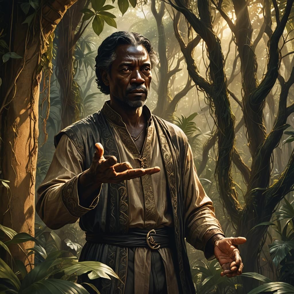 Medieval Weaver in Jungle Kingdom: Matte Painting