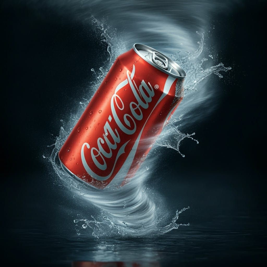 Coca-Cola Can Spinning in a Tornado