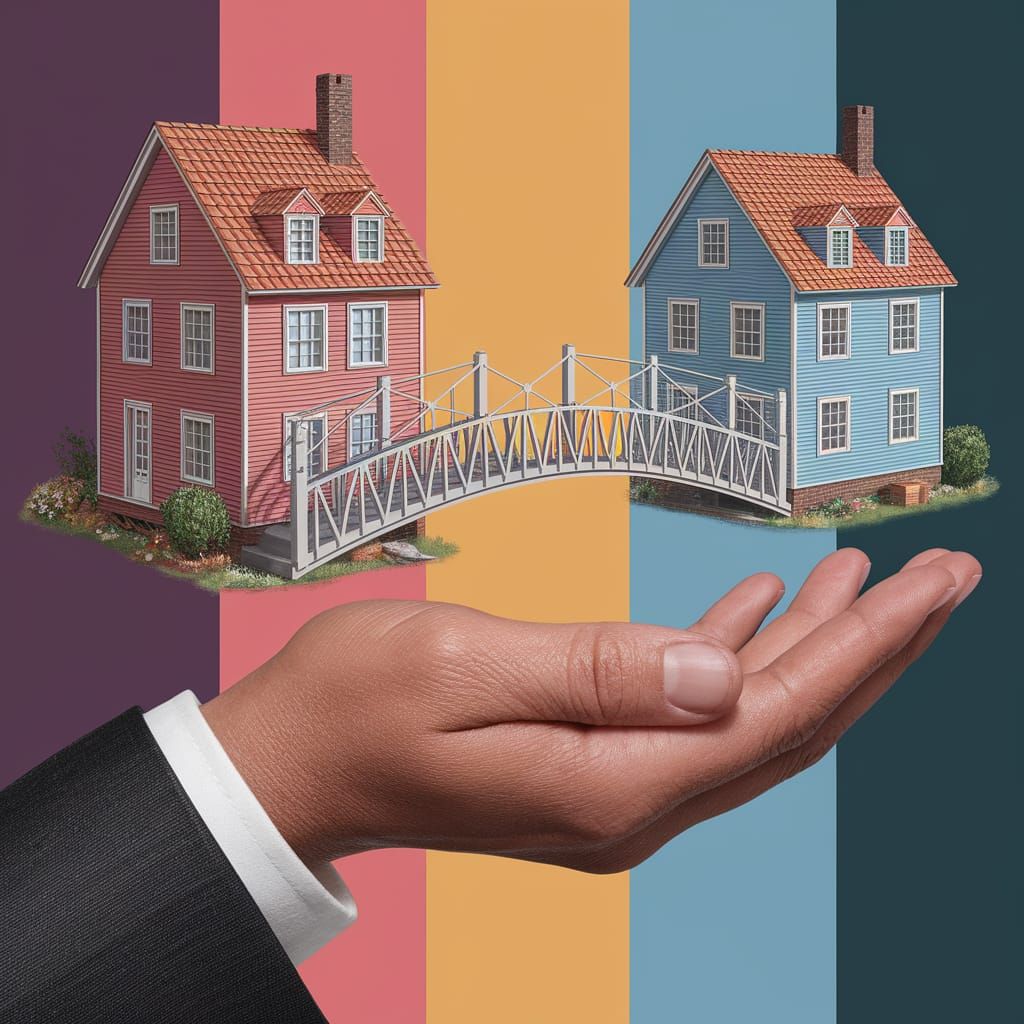 A Hand Bridges Two Unique Homes with a Solid Structure