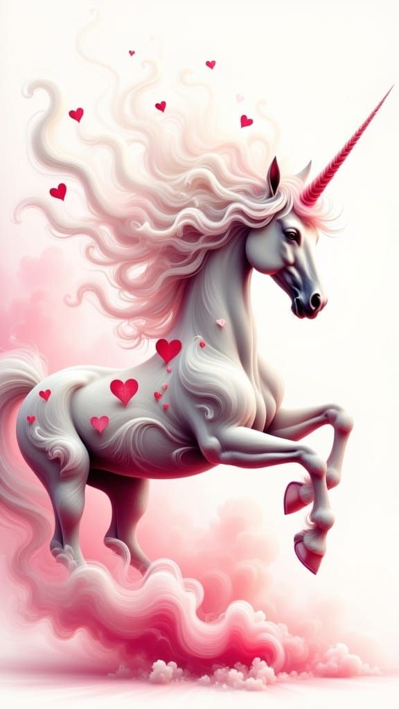 Whimsical Unicorn Gallops on Pastel Clouds