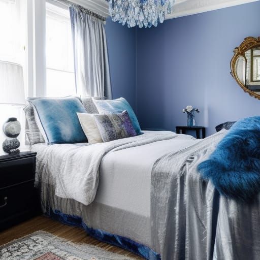 Ethereal bedroom with Beautiful bed