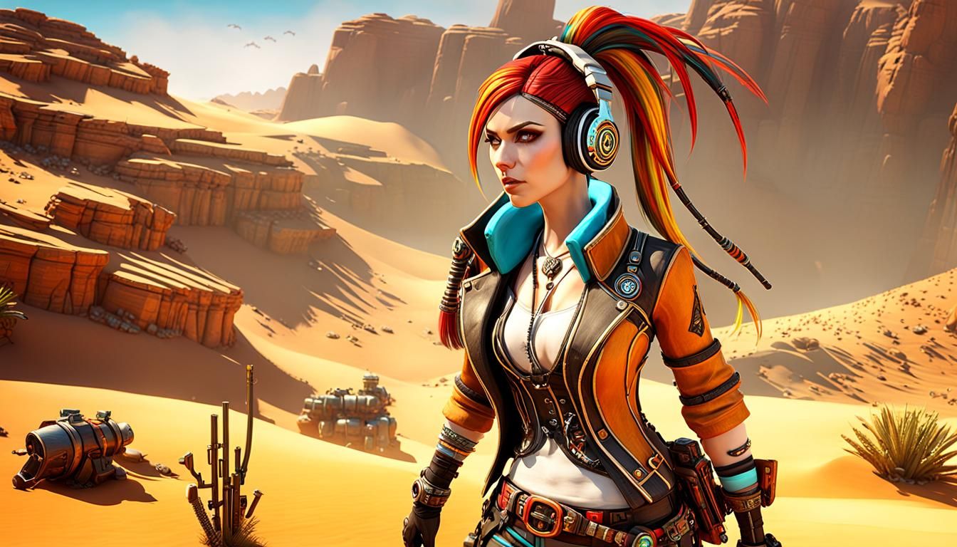 Steampunk Gaige from Borderlands 2 in 3D