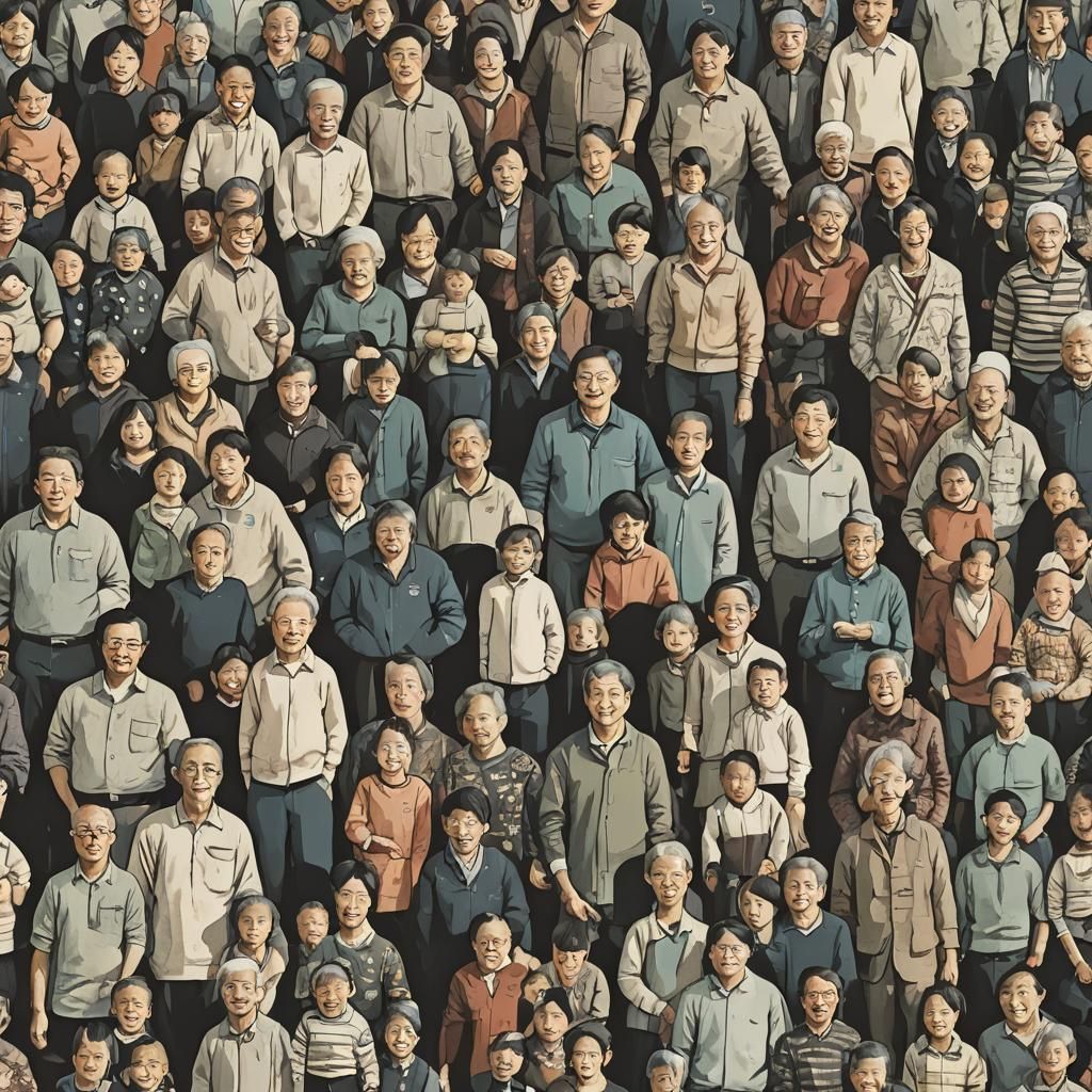 Simple AI-Generated Image of a Family