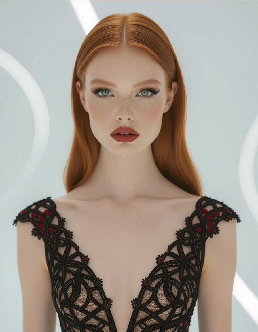 Stunning Irish Model in Sculptural Couture