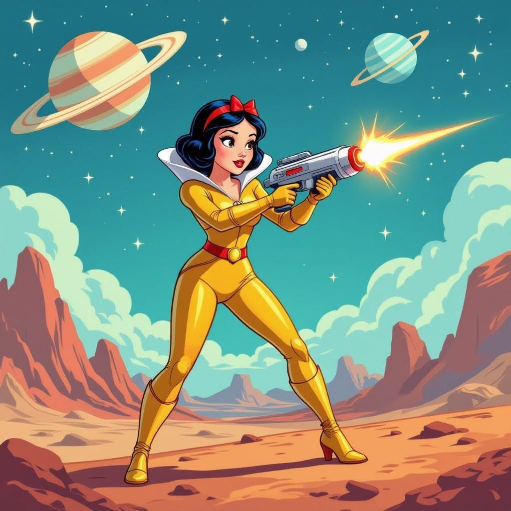 Snow White's Sci-Fi Adventure on Alien Planet
