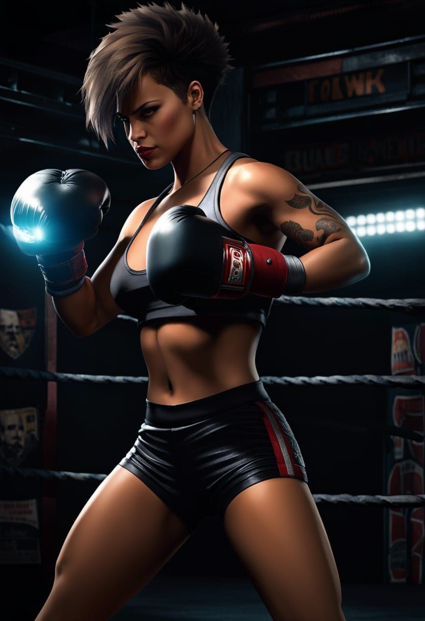 Gritty Underground Fight Club: Fierce Warrior