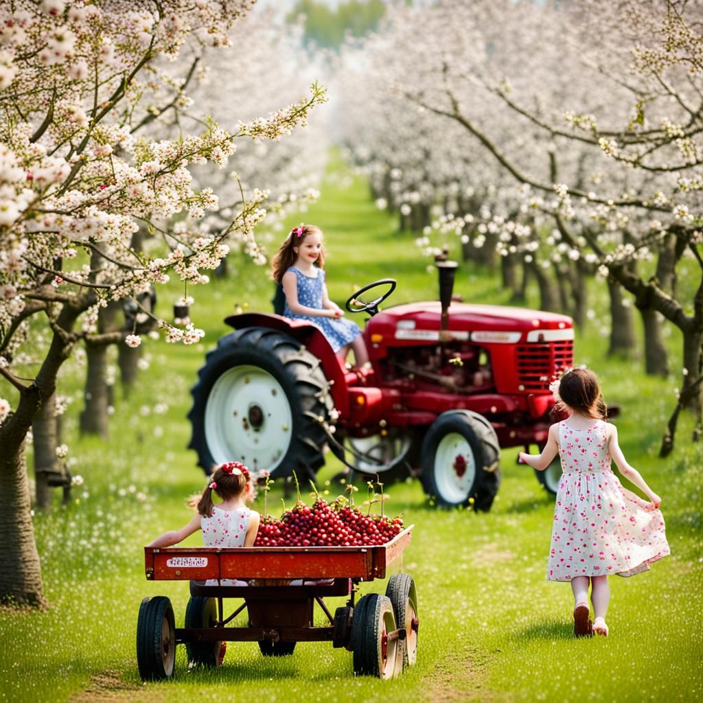 Cherry Blossom Orchard: A Captivating Spring Scene