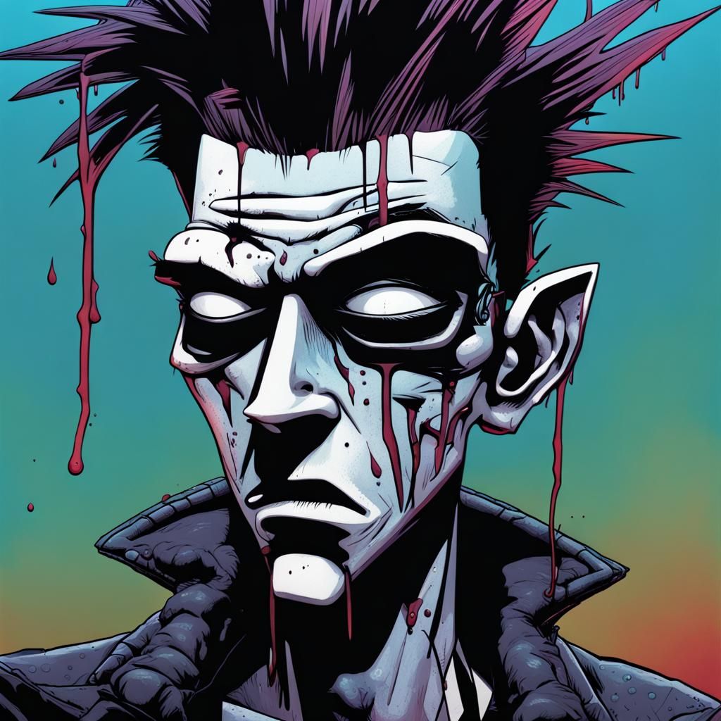 Johnny the Homicidal Maniac: Hyperrealistic Splash Art