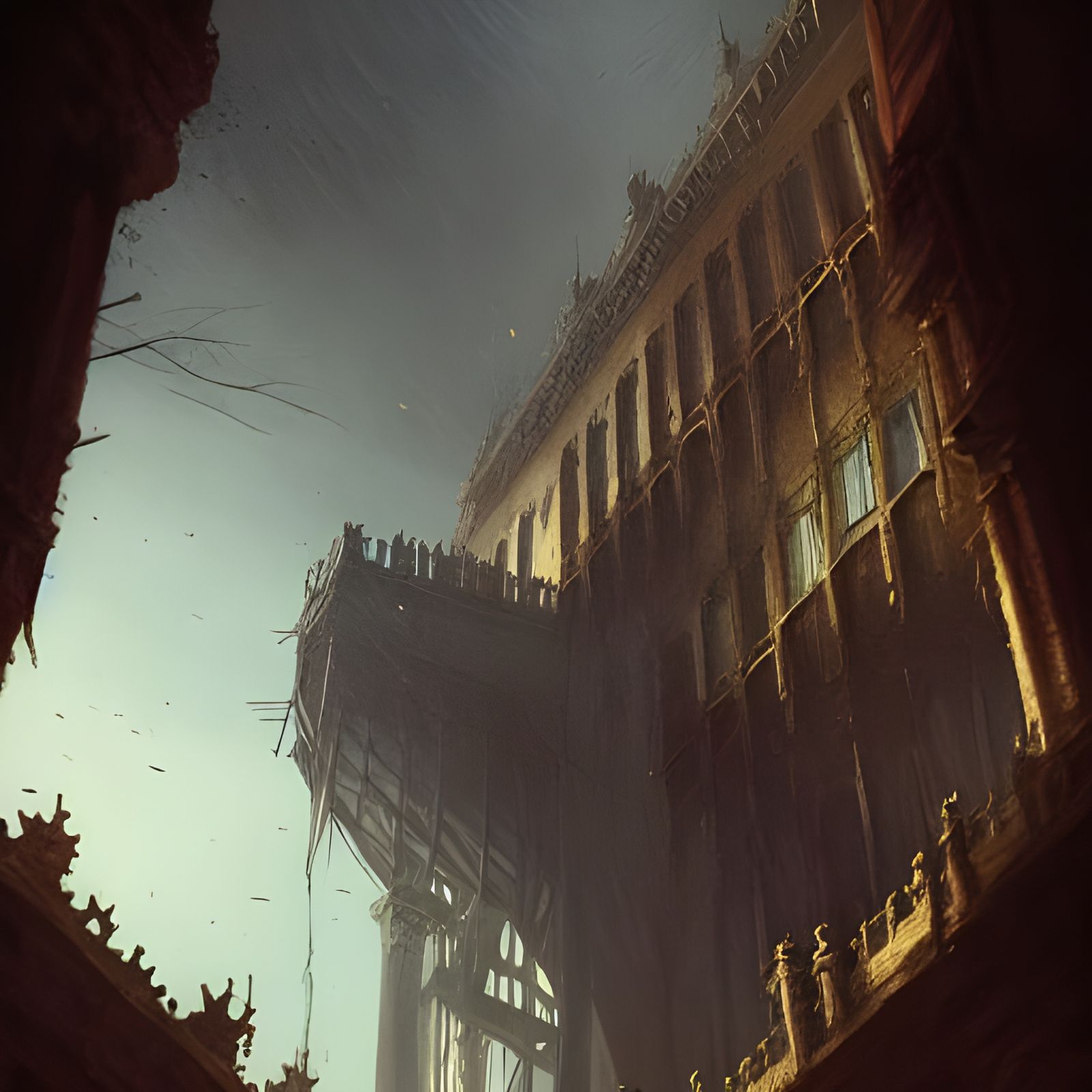 High Tower Window with Blood Sucking Shadows