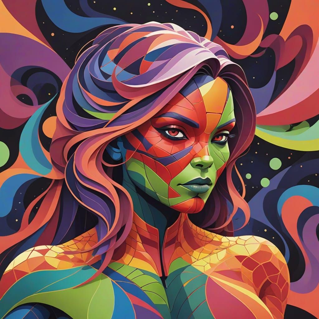 Gamora Abstract Vector Fractal Art