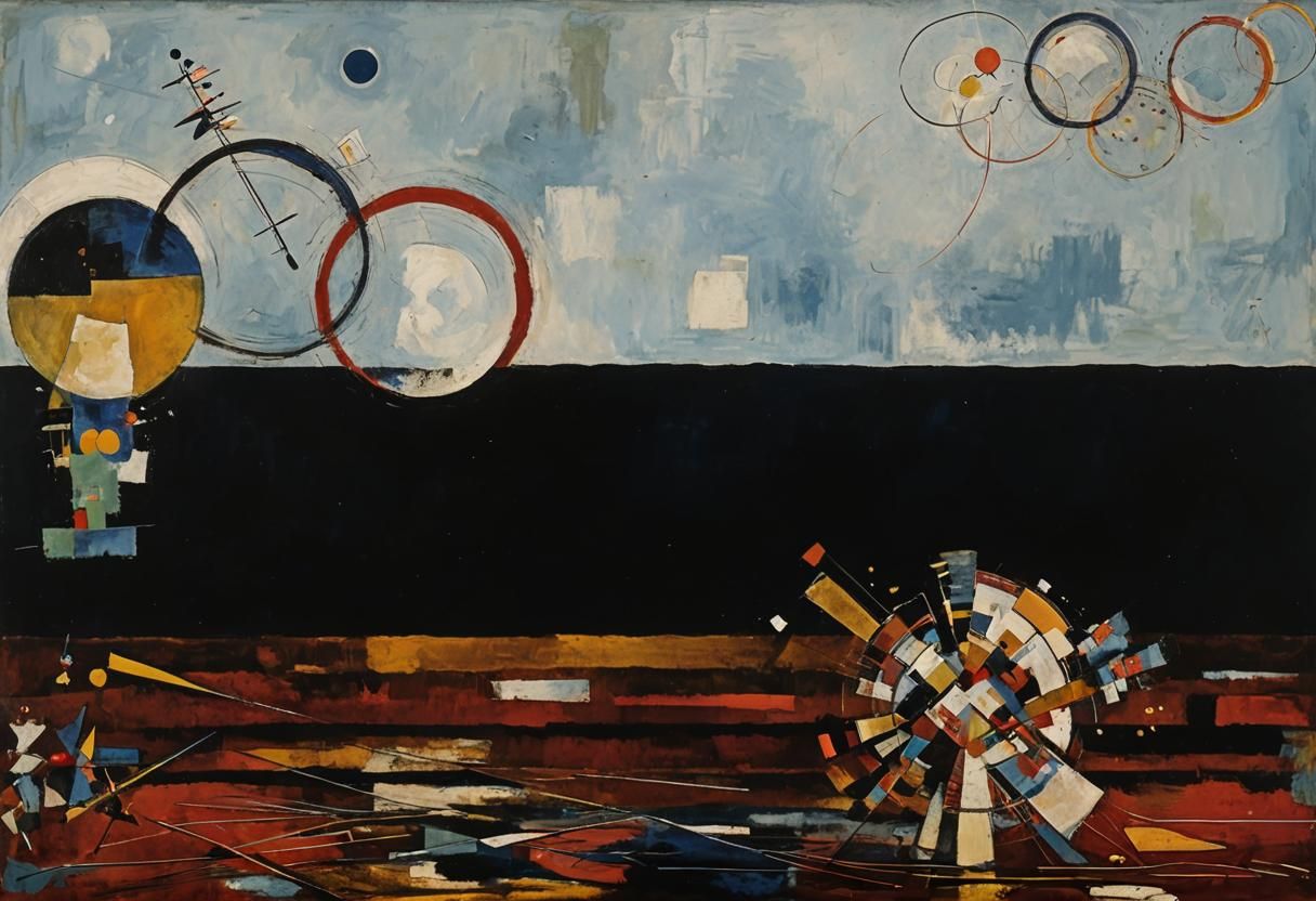 Abstract Expressionism: Dynamic Shapes and Vibrant Colors