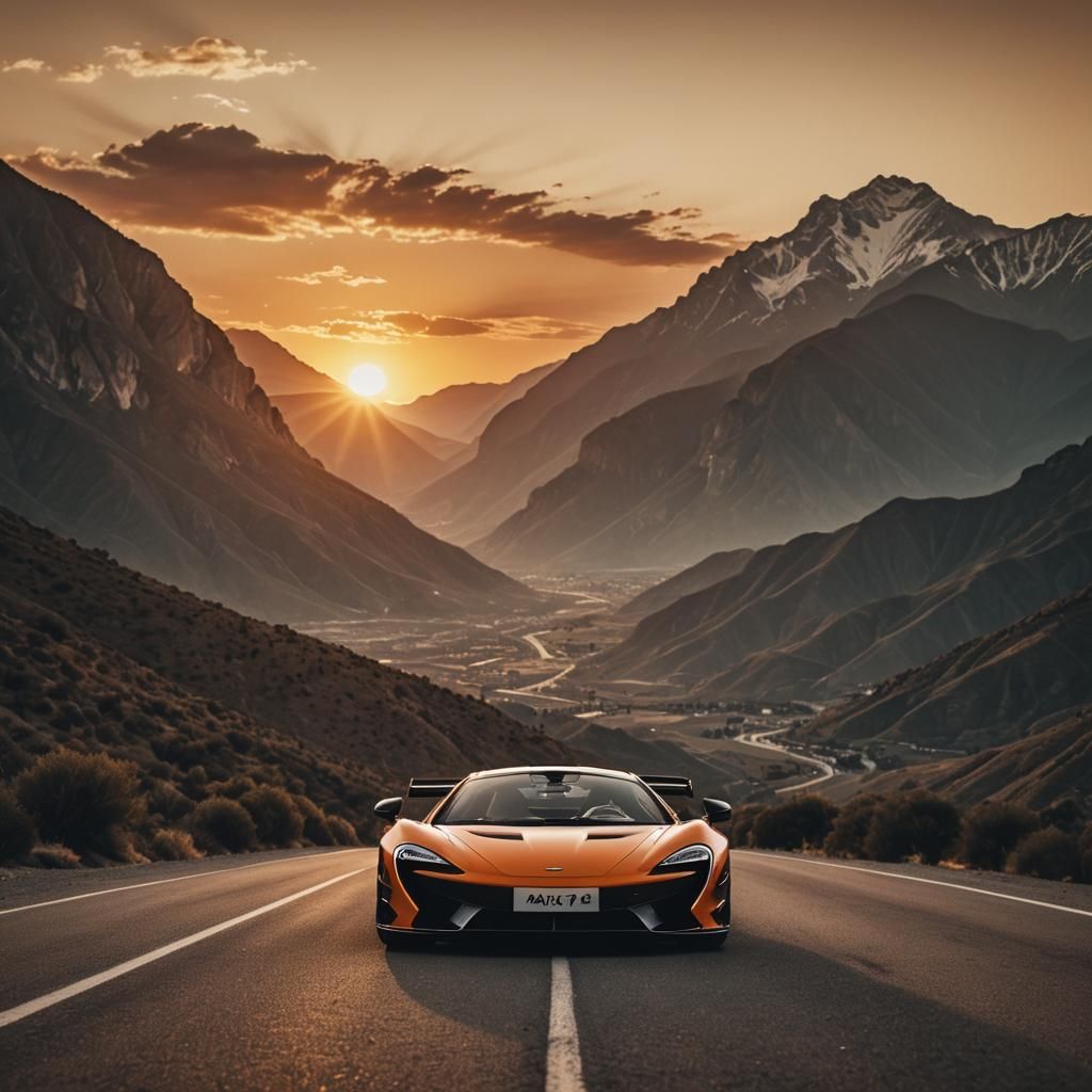 McLaren W1 at Sunset: Cinematic Film Still