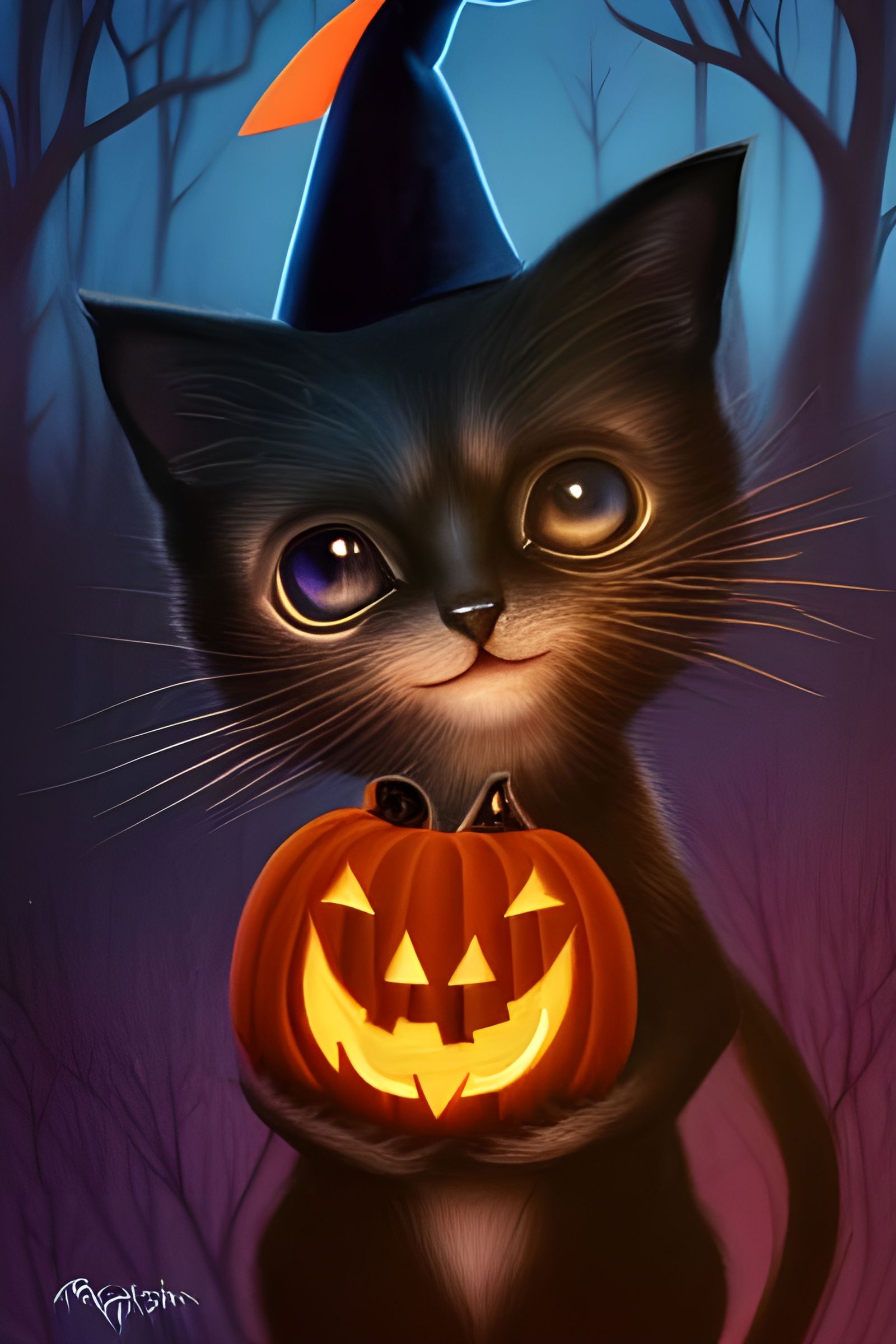 Little Salem's proudly carved pumpkin