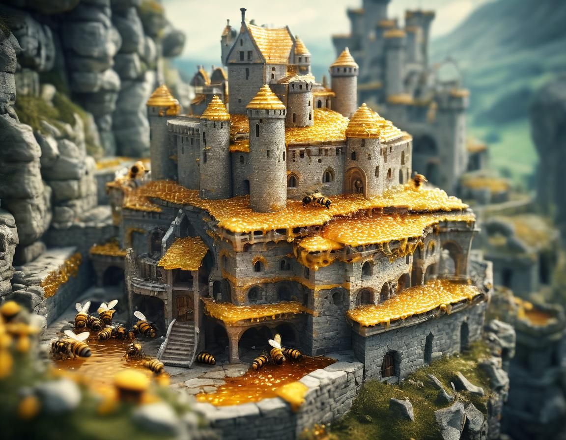 Elaborate Beehive Castle in Rococo Style