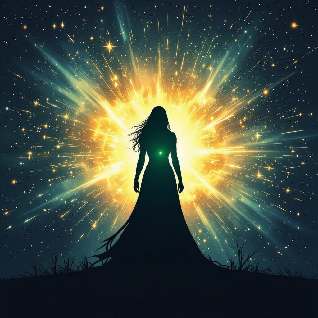 Exploding Universe Avatar Laser Silhouette