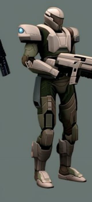 Sci-Fi Marine Concept Art in Tactical Armor